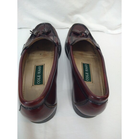 COLE HAAN Size 8 Pinch Tassel Leather Loafers C9 3507 in Deep Burgundy - Picture 4 of 14